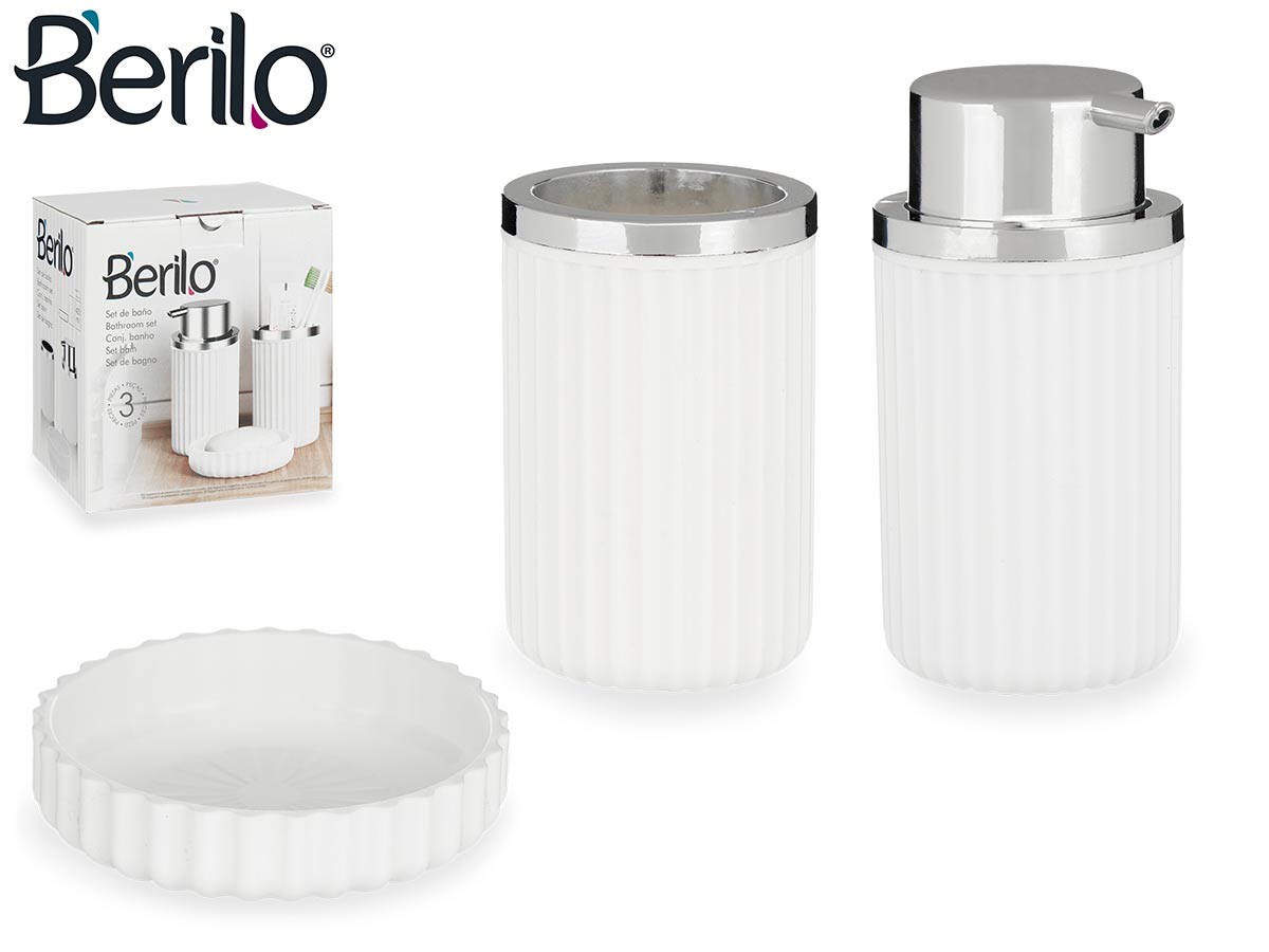 Conjunto de banheiro branco de 3 peças