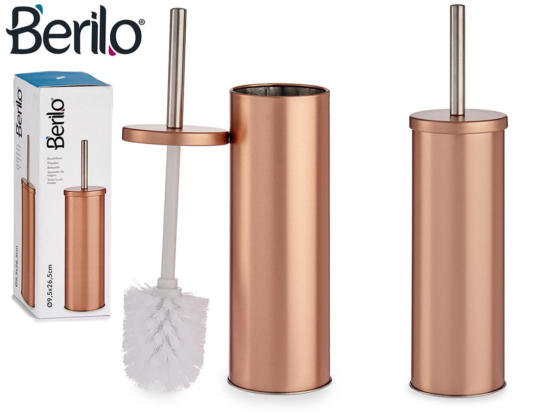 Copper Metal Toilet Brush With Close Holder
