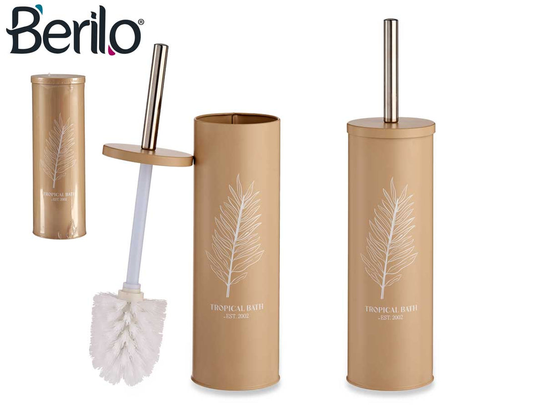 Tropical Toilet Brush With Close Holder