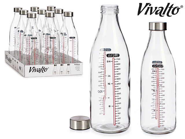 Steel Cap Measuring Bottle 1L