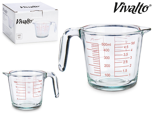 Tarro medidor de vidrio Med 500 ml