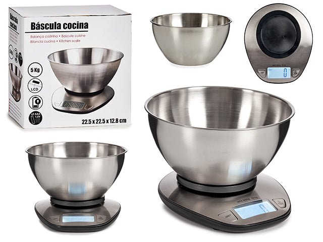 5Kg Steel Digital Scale With Bowl