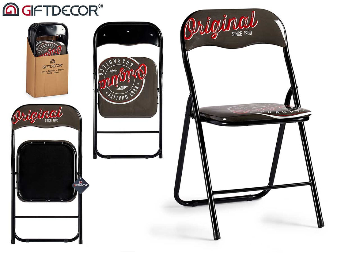 Black Legs Pvc Folding Chair Original