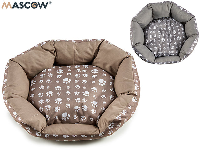 Cama Pet Paws Oval 2 Col Mix