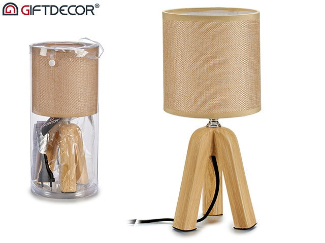 Lamp Short Tripod Ceramic Beige