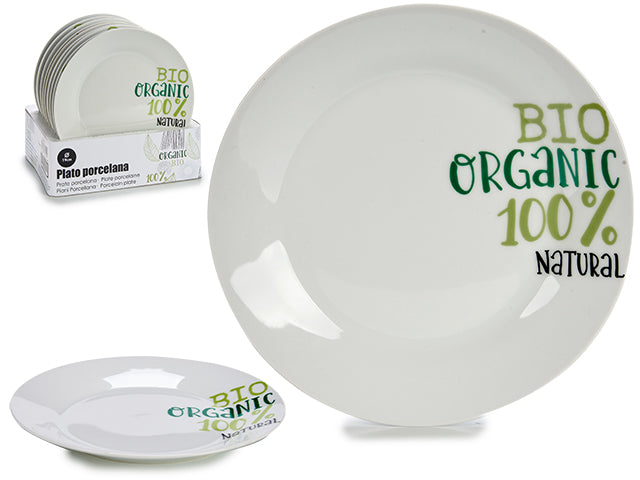 Flat Plate Porcelain 19Cm Organic