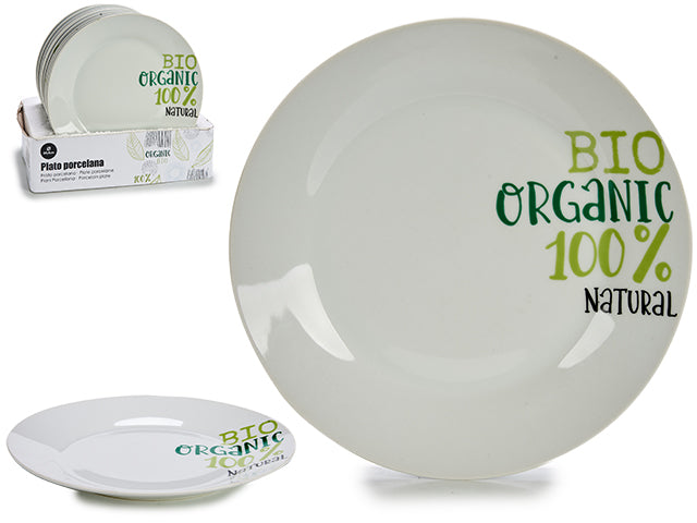 Flat Plate Porcelain 24,4Cm Organic