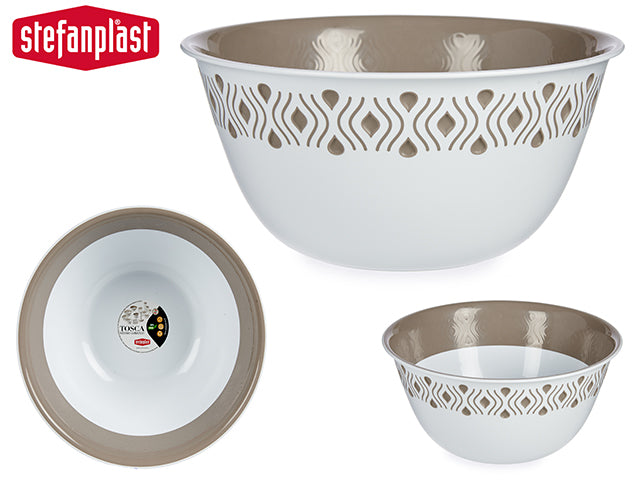 Beige Plastic Bowl Tosca 29Cm