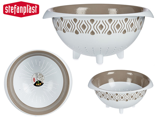 Beige Plastic Colander Tosca 28Cm