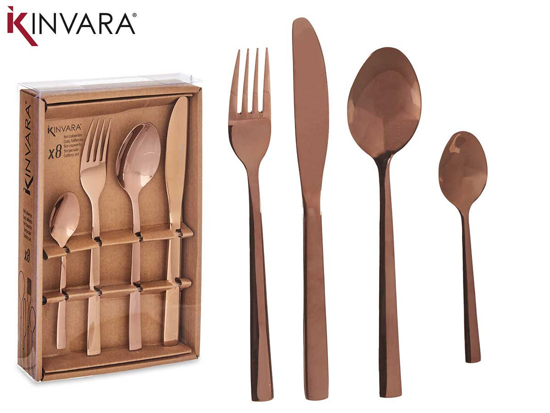 Cutlery 8Pcs Set Gold Pink