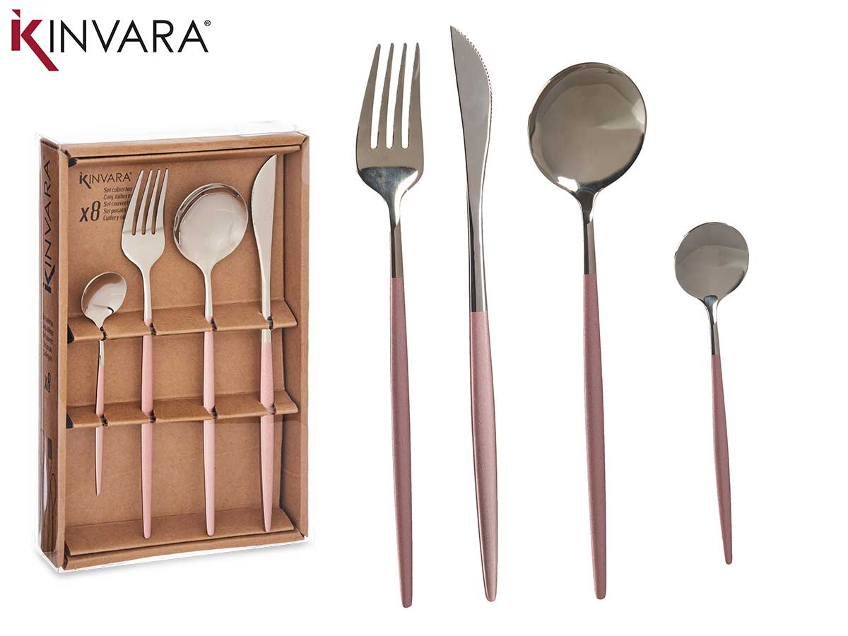 Cutlery 8Pcs Set Mirror/Pink