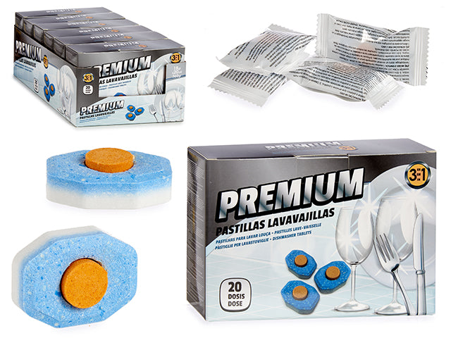 Pastillas Lavavajillas Premium 3 En 1 20 Unid