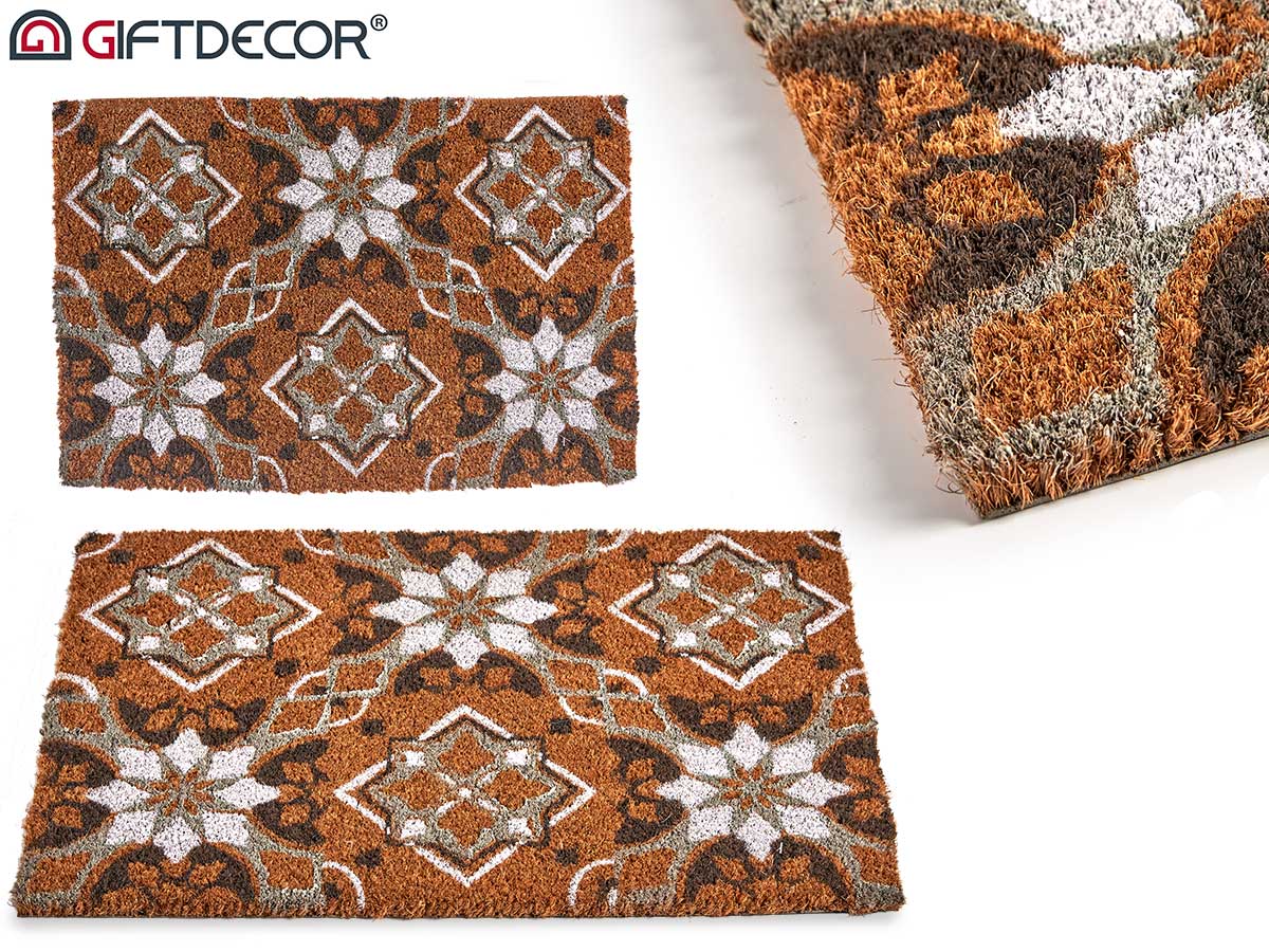 Tile Coconut Fibre Door Mat 40 x 60 cm