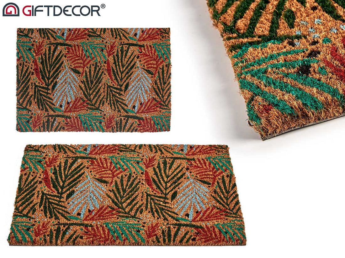 Leaves Coconut Fibre Door Mat 40 x 60 cm