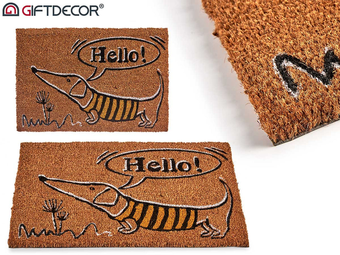 Hello Coconut Fibre Door Mat 40 x 60 cm