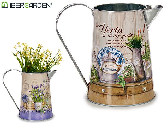 Metal Flowerpot Jar Botanic 2 Models Mix