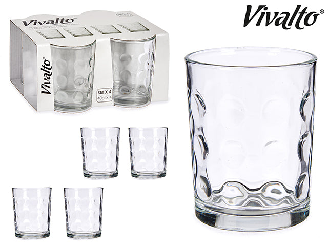 Set 4 Vasos Con Lunares 400 ml