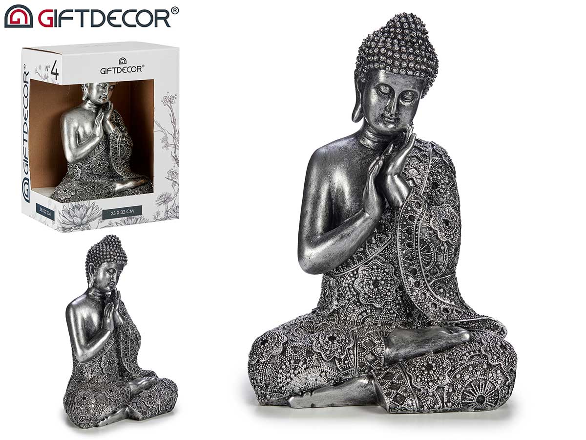 Silver Resin Buddha Hands