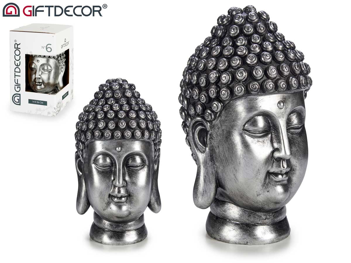 Silver Resin Buddha S Head