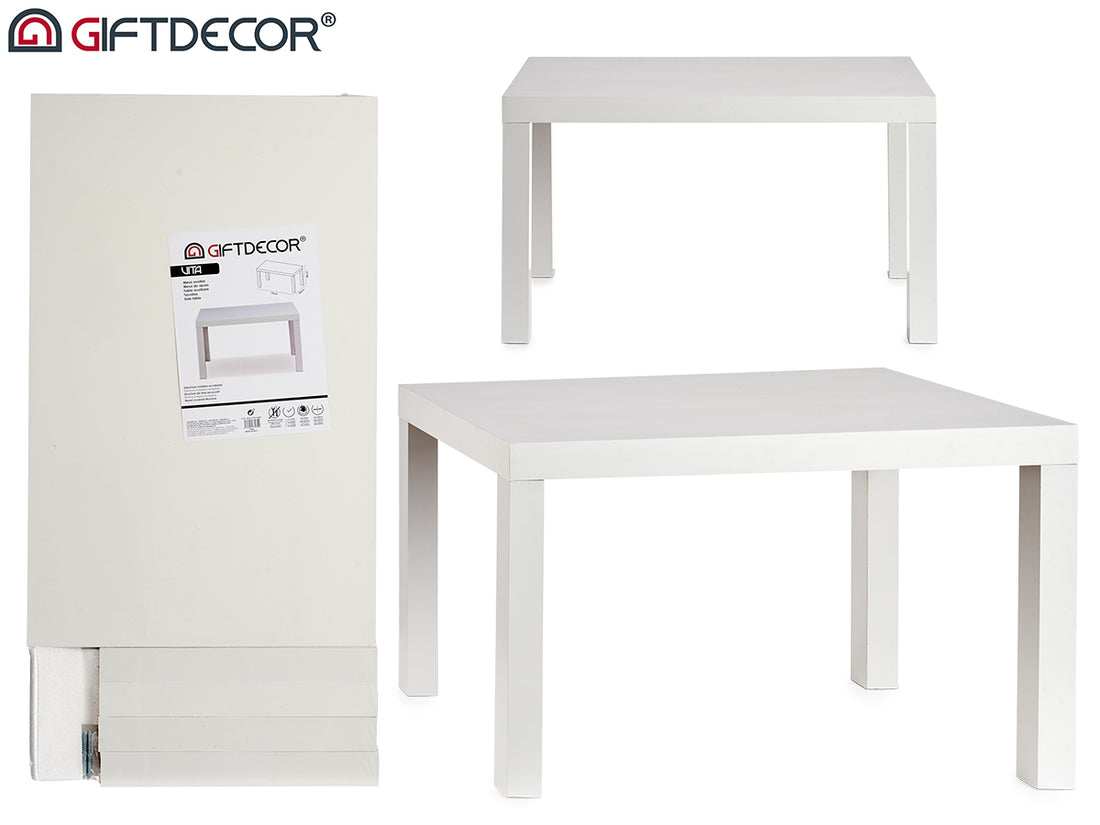 White Side Table 79 x 50 x 45 cm