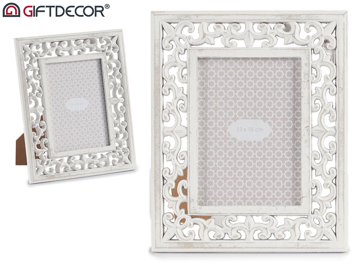 White Wood Photo Frame 13 x 18 cm