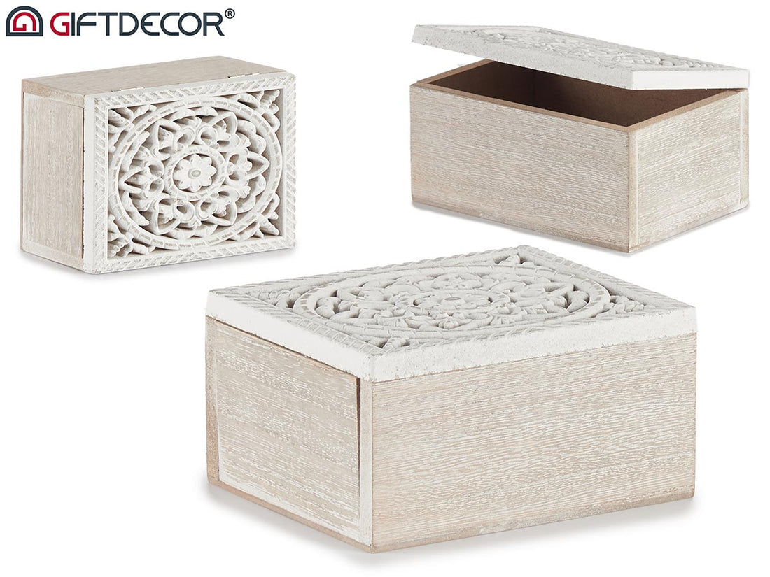 Rectangular White Wooden Box