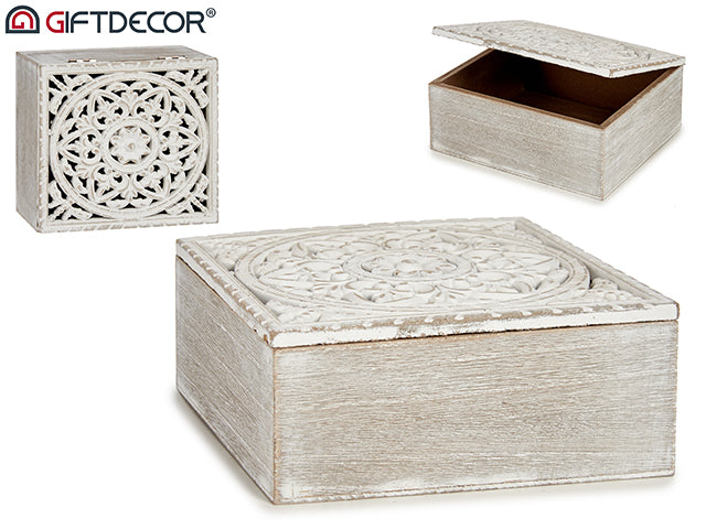 Rectangular White Wooden Box