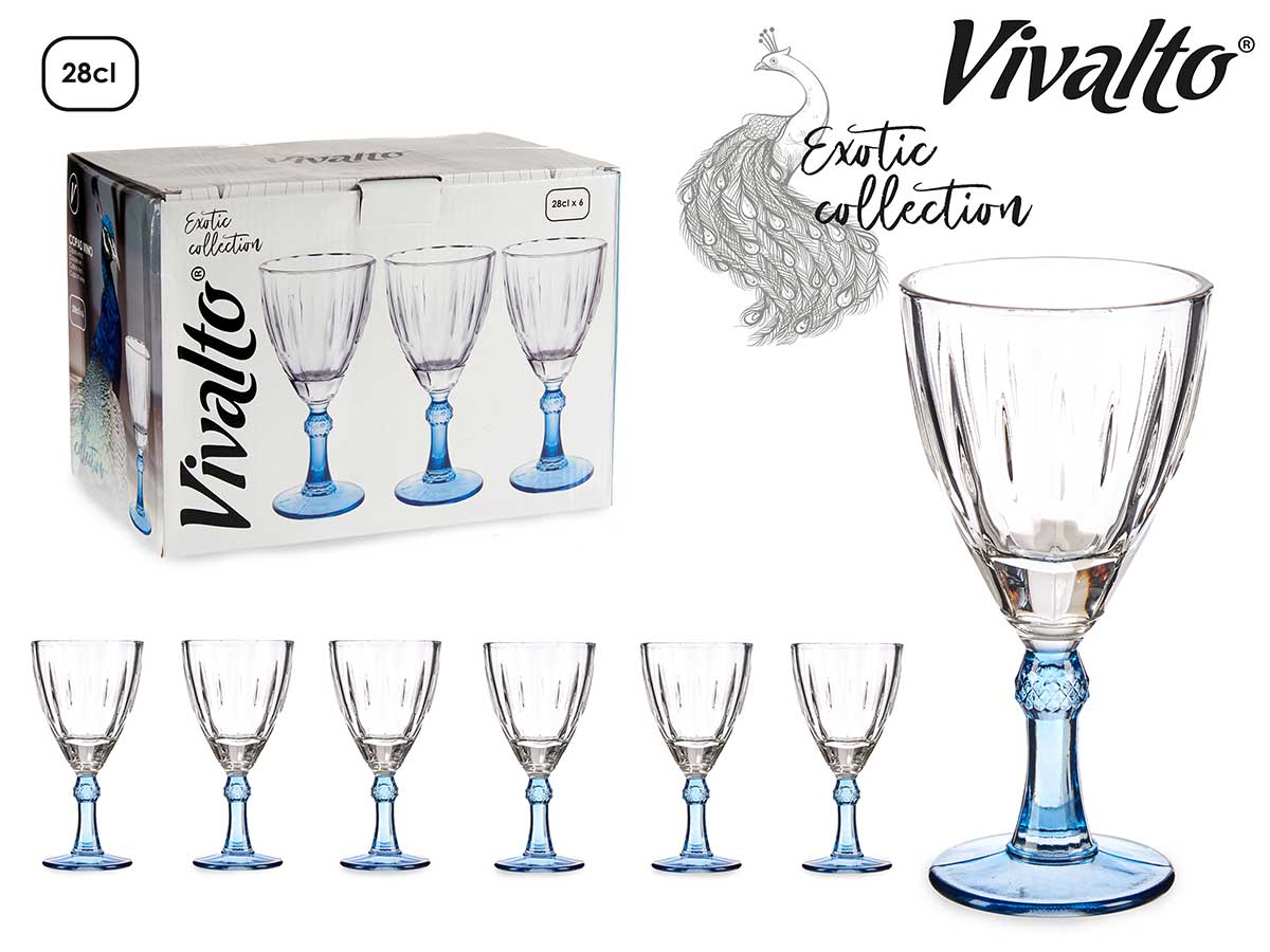 Wine Glass Blue Color 275 ml