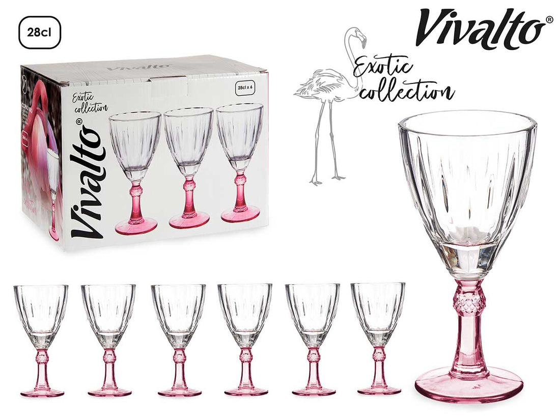 Wine Glass Pink Color 275 ml
