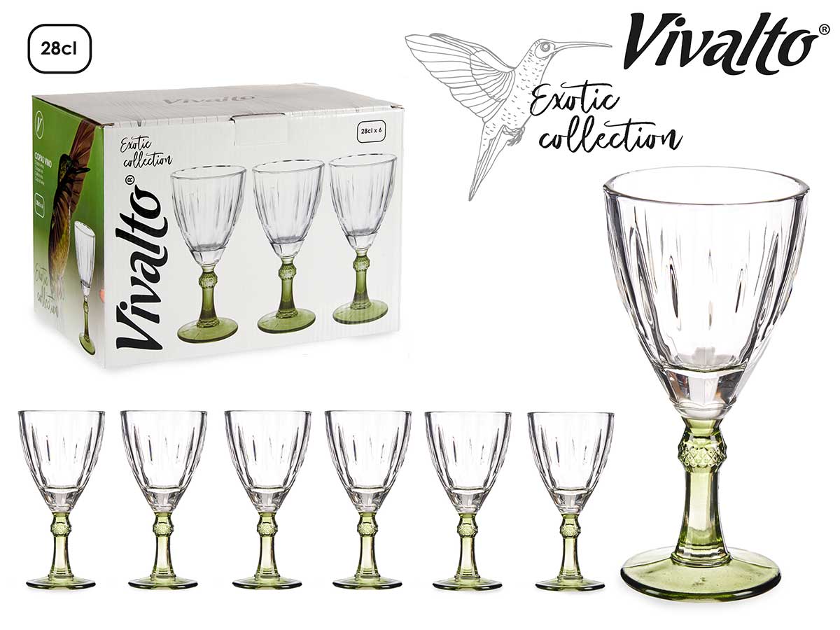 Wine Glass Green Color 275 ml