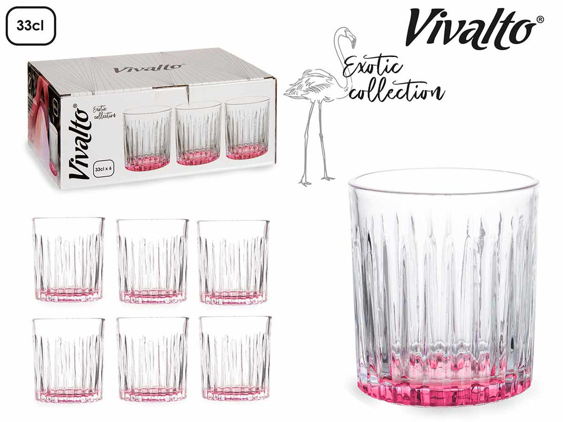 Water Glass Pink Color 330 ml