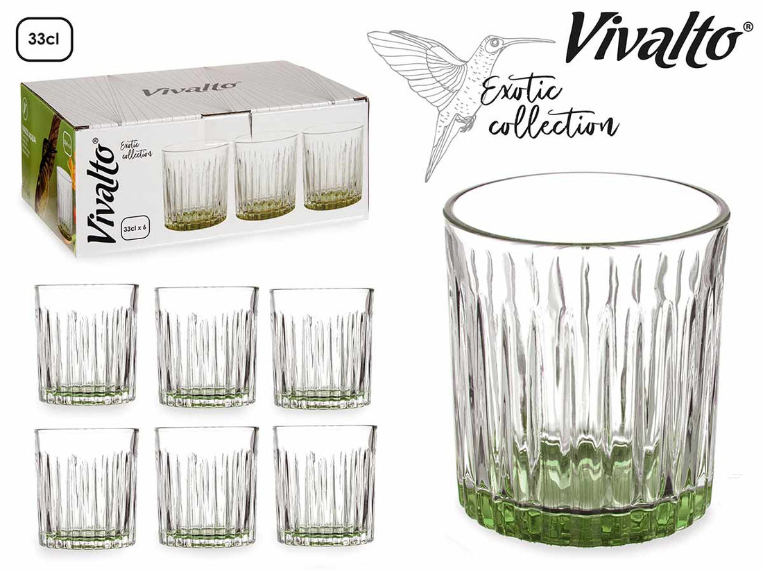 Water Glass Green Color 330 ml