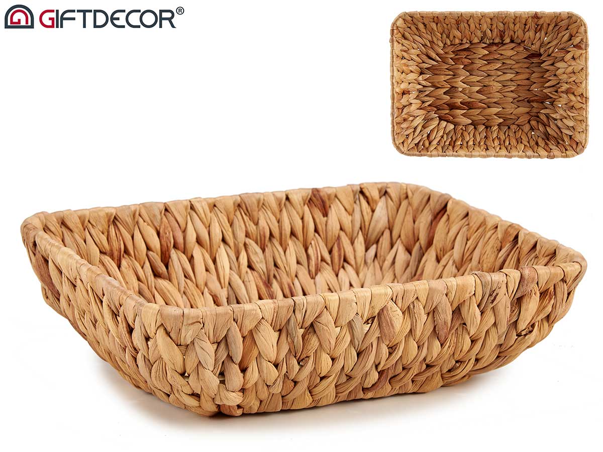 Rectangular Straw Centerpiece Dish