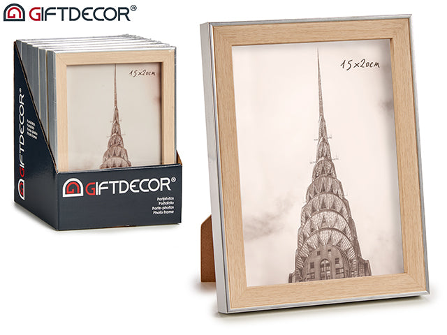 Silver Wood Colour Photoframe 13 x 20 cm