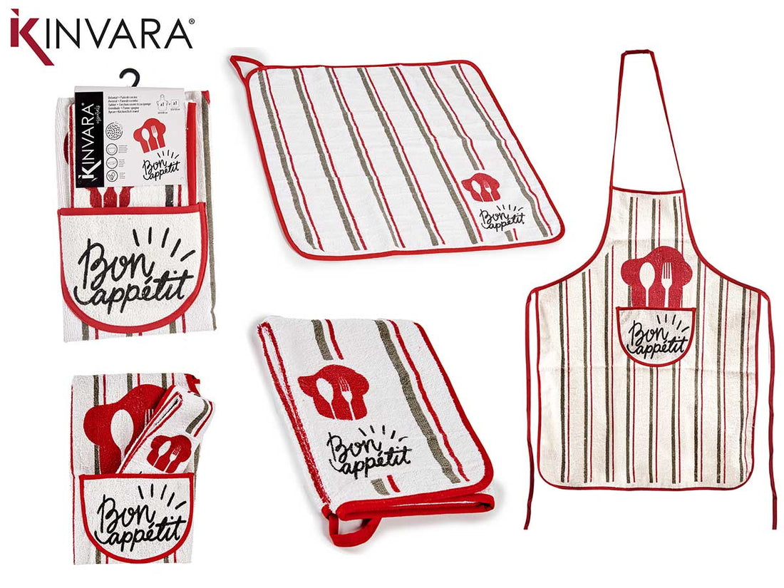 Delantal de cocina Paño de cocina Curly Bon Appetit