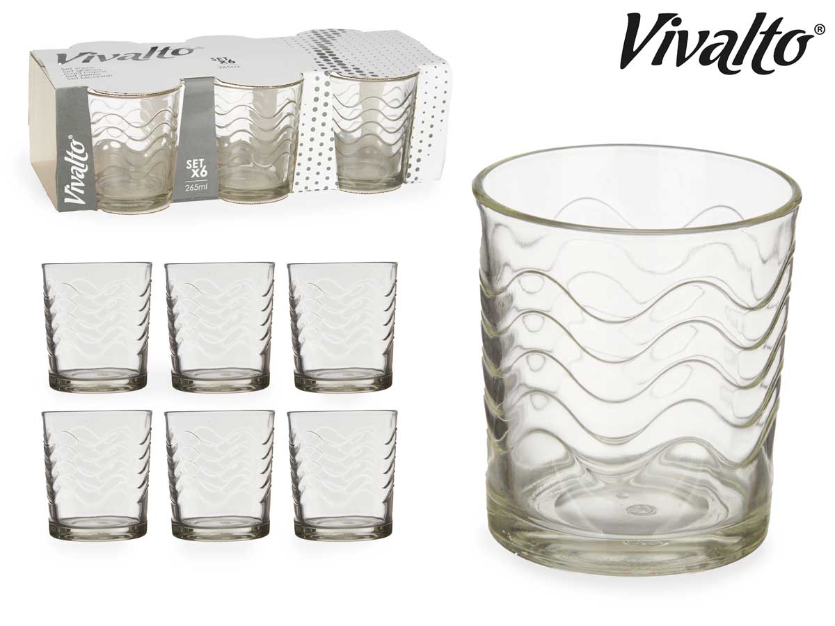 Set 6 Vasos Olas 265 ml