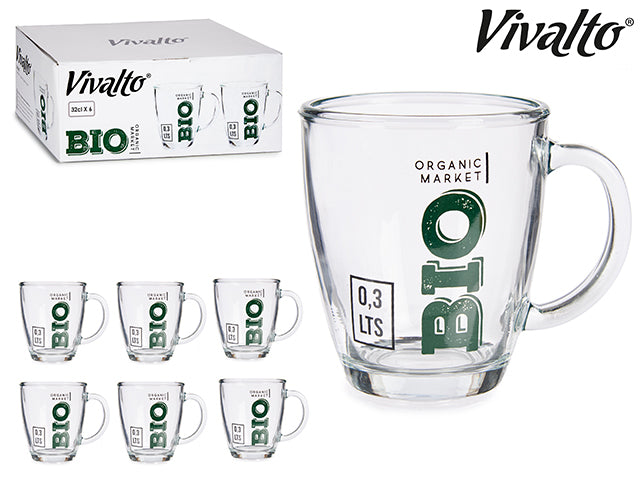 Caneca Jarra de Vidro Modelo Bio 320 ml