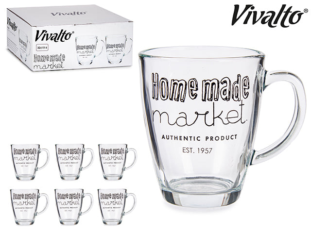 Caneca de Vidro Market Modelo 320ml