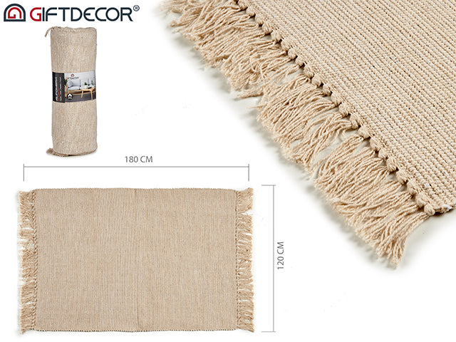 Natural Cotton Rug 120 x 180 cm