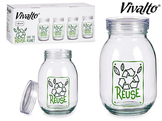 Reuse Model Glass Jar 1800 ml