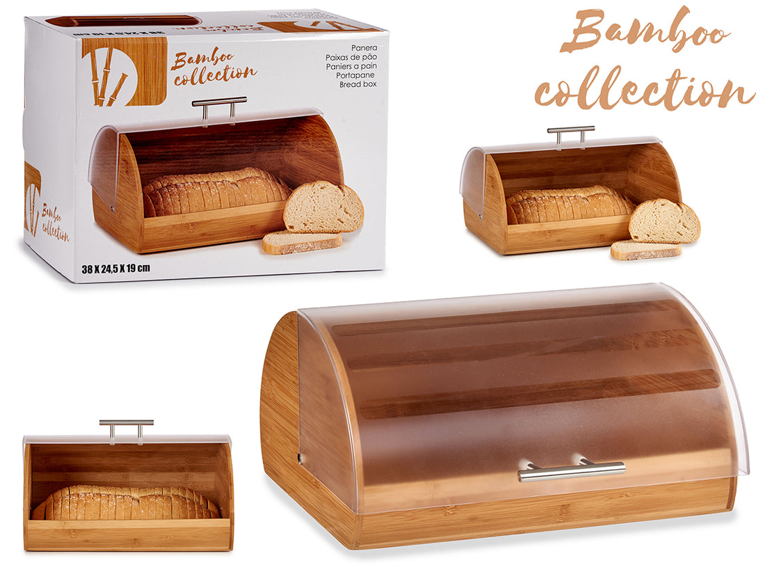 Caja de pan de bambú