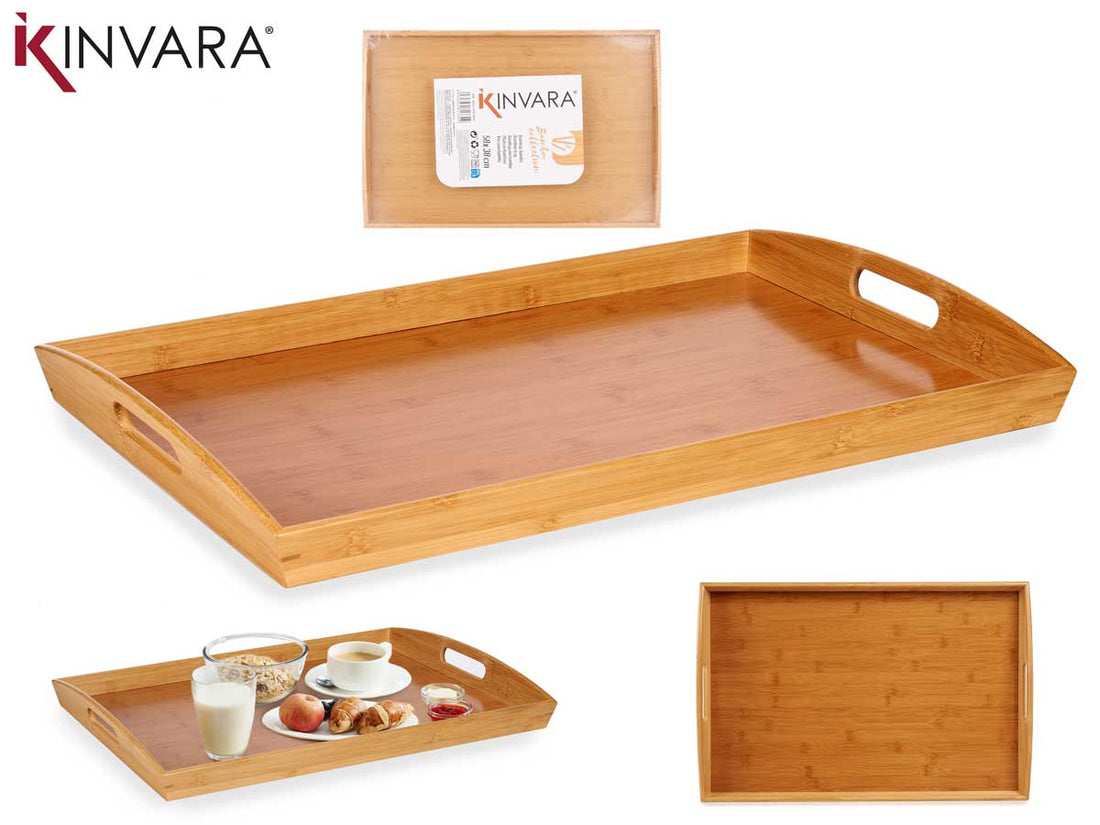 58Cm Bamboo Serving Tray