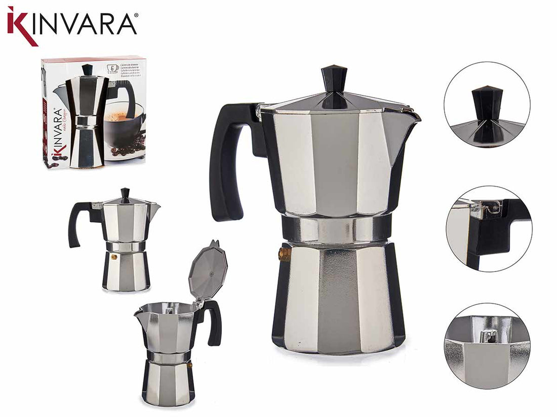 6 Cups Aluminium Coffee Maker With Handle