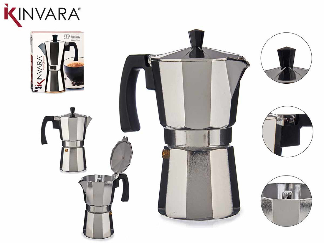 9 Cups Aluminium Coffee Maker With Handle