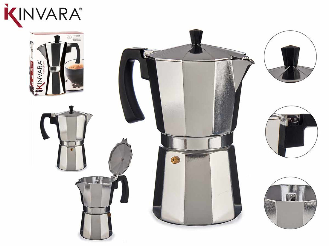 12 Cups Aluminium Coffee Maker With Handle