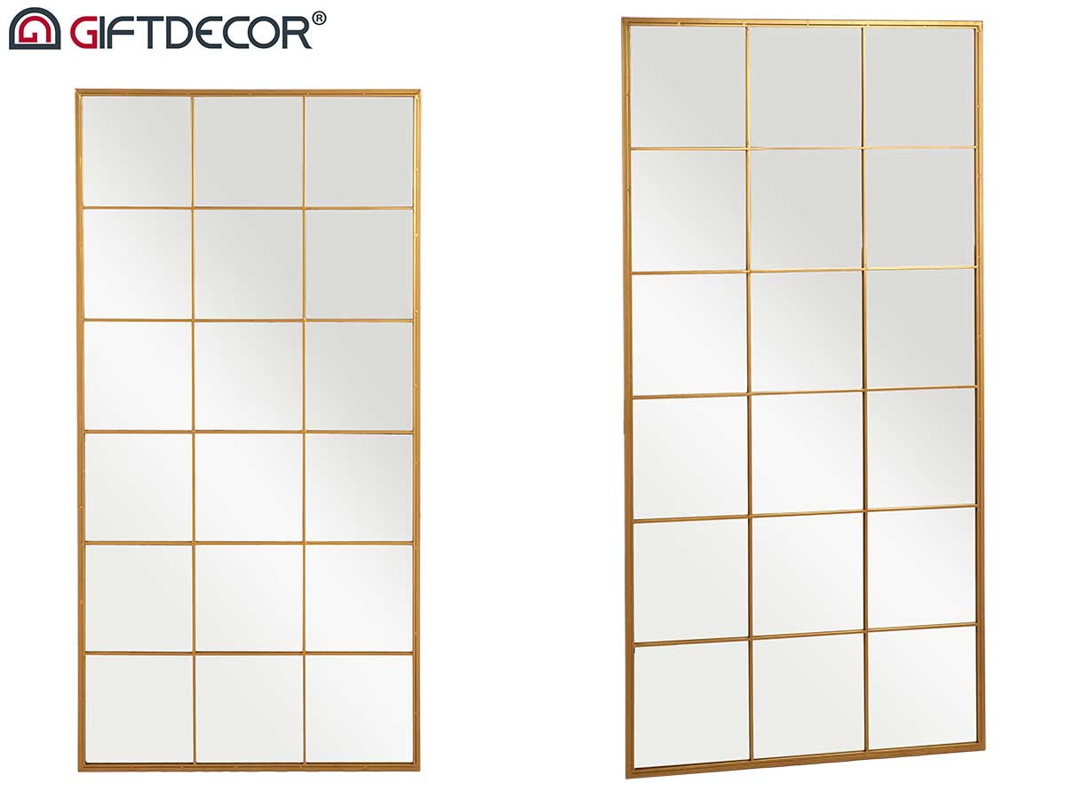 Window Mirror Gold 180 x 90 cm