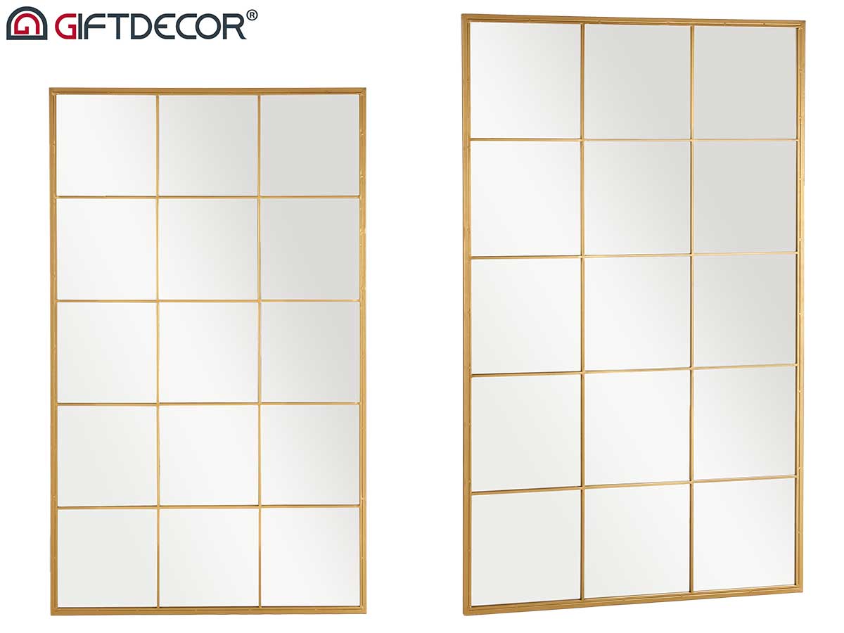 Window Mirror Gold 150 x 90 cm