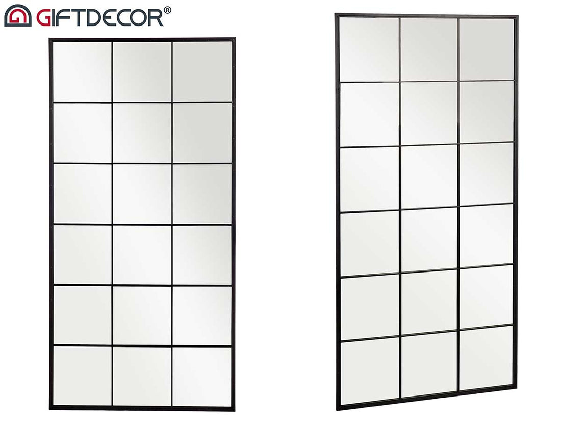 Black Window Mirror 180 x 90 cm