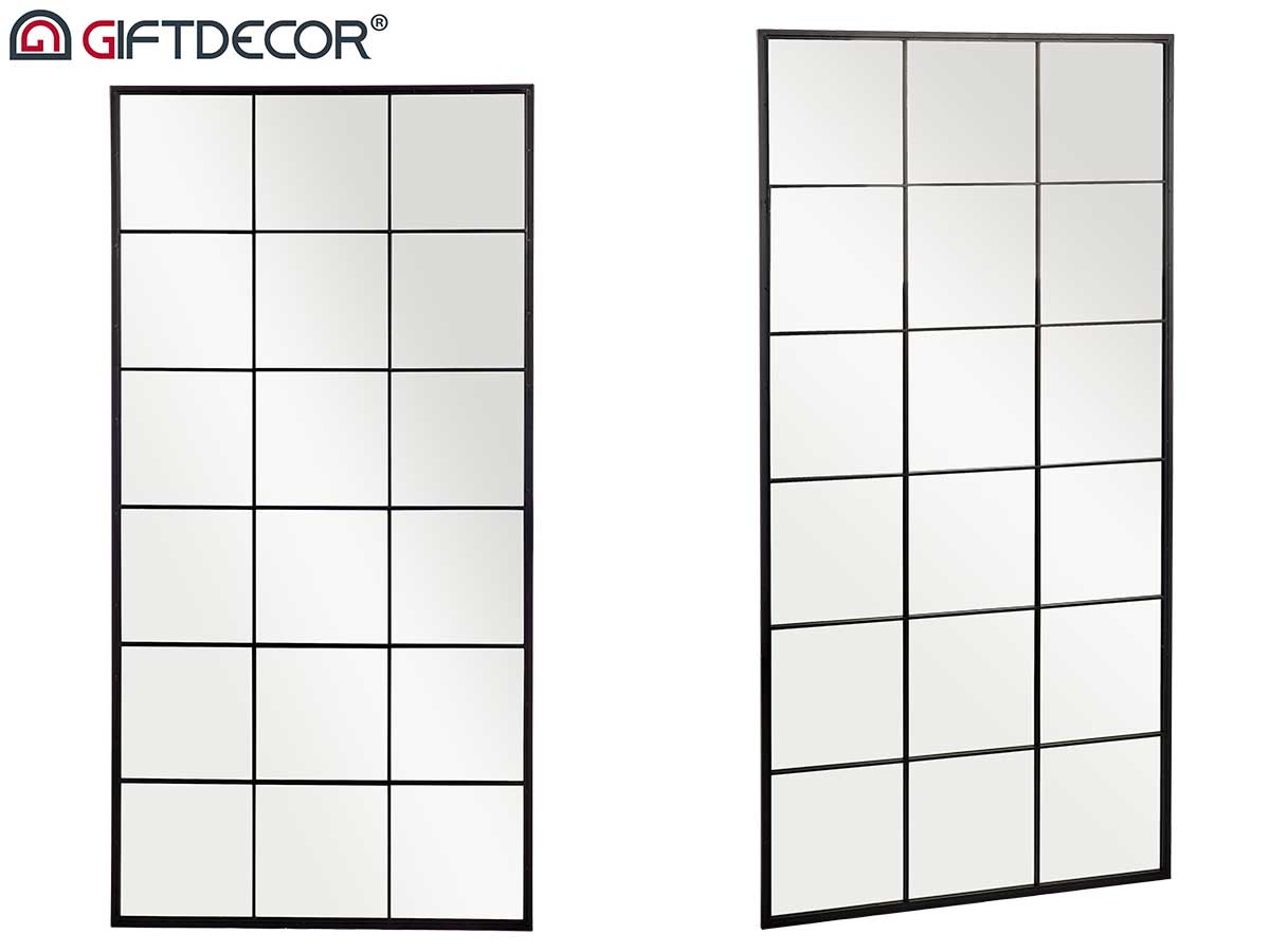 Black Window Mirror 180 x 90 cm