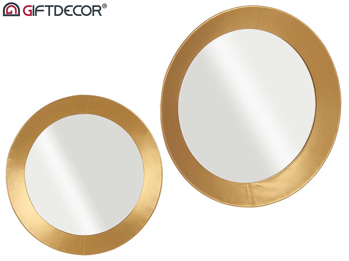 Golden Round Mirror 80 cm